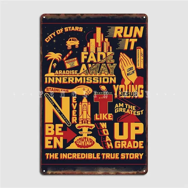 The Incredible True Story Tracklist Logic Metal Plaque Poster Club Party Mural Funny Wall Decor Tin Sign Posters