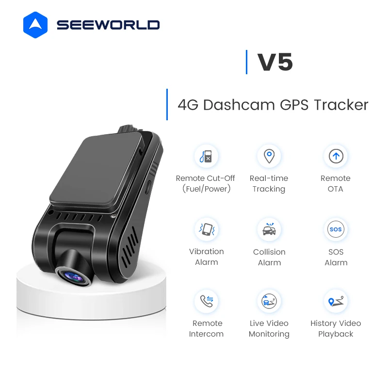 SEEWORLD V5 Cheap Wholesale Price 1080P HD Video Live 4G E-scooter/Bike/Motor Tracking On Front Bumper With Platform