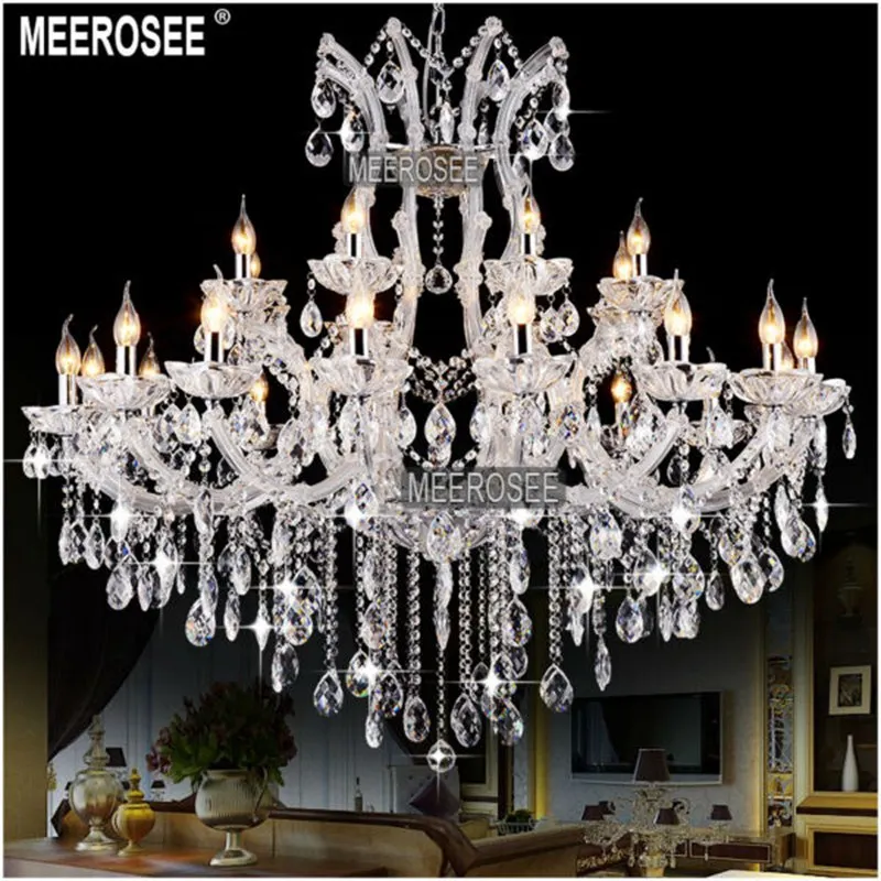 Maria Theresa Crystal Chandelier Home Light Fixture Luxurious Elegant Blue Pendant Lamp Luminaires for Living Room Hallway Entry