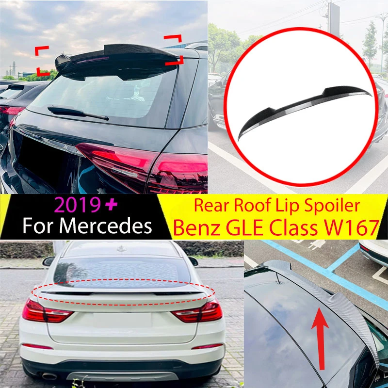 

For Mercedes Benz GLE Class W167 2019+ Rear Wing Roof Top Spoiler Rear Tail Tailgate Upper Splitter Body Kit Tuning Accessorie