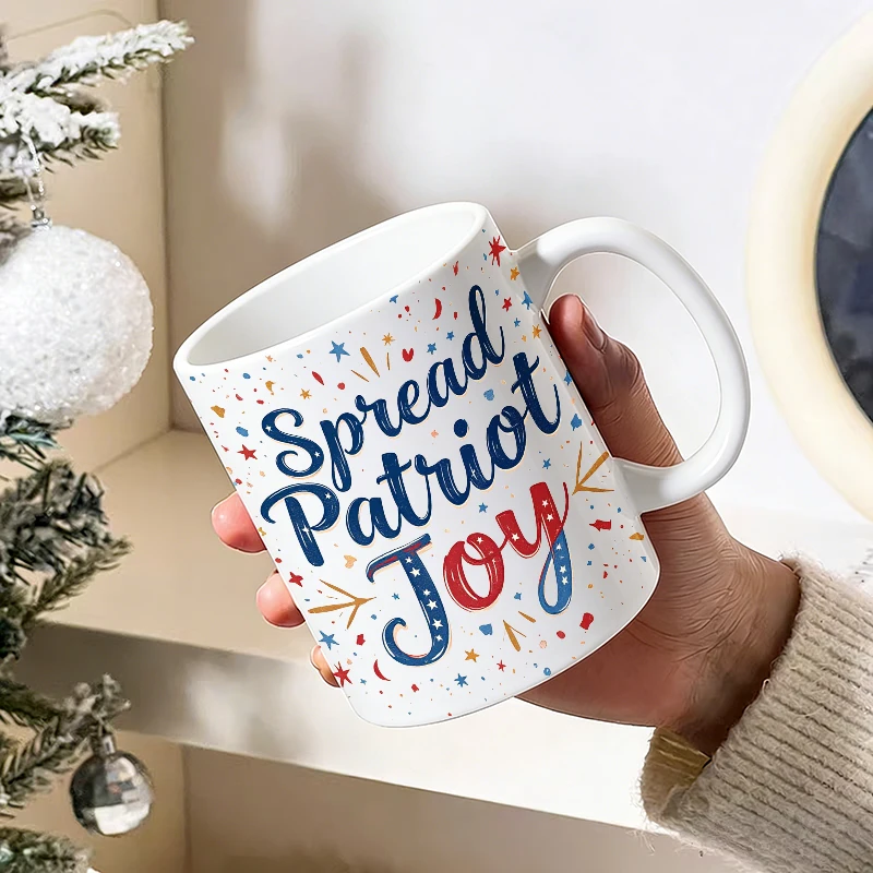 Independence Day Mug Coffee Cup Ceramic Cup Spread Patriot Joy A Star-Spangled Celebration