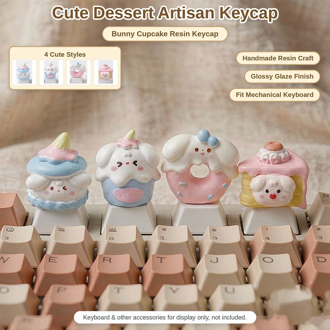Ice Cream Cake Keycap Set, Kawaii Sweet Key Caps for MX Switch Mechanical Keyboard Gift