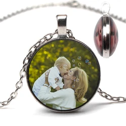 Double-Sided Private Custom Personalized Mom And Dad Photo Necklace Personalized Baby Sister Necklace Handmade Family Favorite