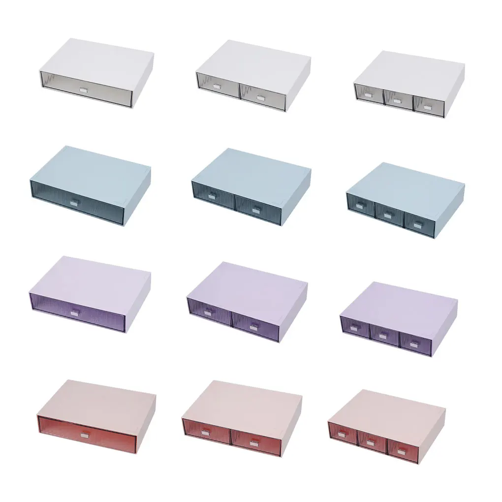 Scatola portaoggetti in plastica per applicazioni larghe per l'organizzazione fai-da-te ed efficiente Cancelleria a linea liscia Rosa 1 cassetto