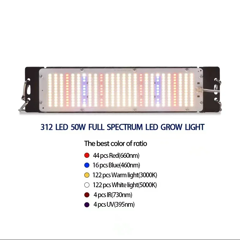 

-For 50W 240W LED Grow Light Panel Full Spectrum Lamp For Indoor Tent Plants Growth