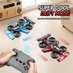 Land-Air Dual-Mode 2.4G Remote Control Aircraft Mini Tumbling Light Unmanned Aerial Vehicle Toys for Boys Kids Birthday Gifts