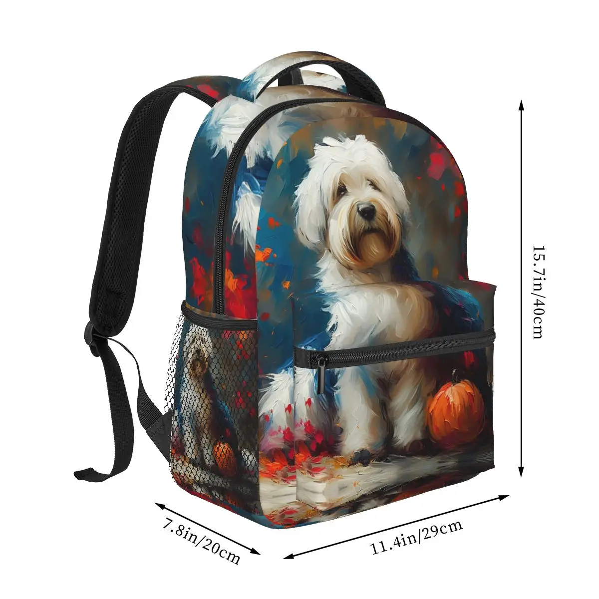 The Old English Sheepdog Presence Backpacks Boys Girls Bookbag Children School Bags Kids Rucksack Shoulder Bag Large Capacity