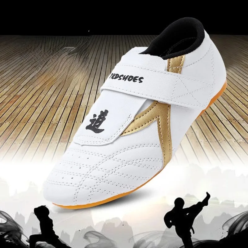 Unisex Leather Chinese Kung Fu Walking Durable Canvas Shoes Breathable Leather Taekwondo Martial Art Karate Training Cloth Shoes