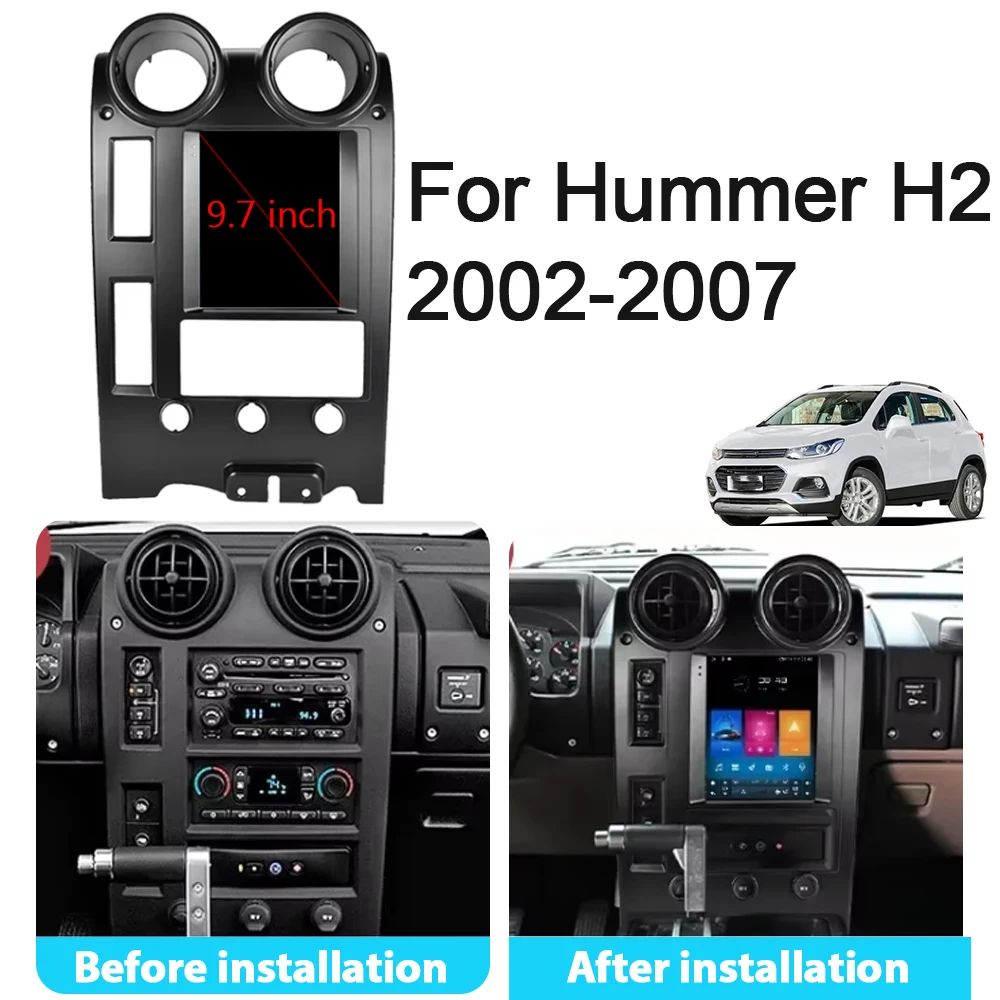 9.7inch For Hummer H2 2002 - 2007 Android Car Radio Stereo Auto GPS 5G Wifi Navigation Multimedia Playe Wireless Carplay din DVD