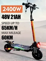 EU 2025 X6 Hot Selling 2400W 48V 21AH Electric Scooter Dual Motor Max Speed of 65KMH Maximum Range of 60-70KM Foldable E Scooter
