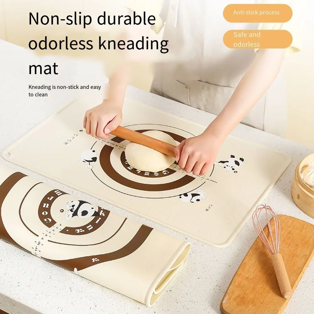 Duurzame Non Stick Siliconen Bakmat Antislip Cartoon Panda Kneden Rolling Mat 2-Maten Grote Gebak Mat Vel Macarons