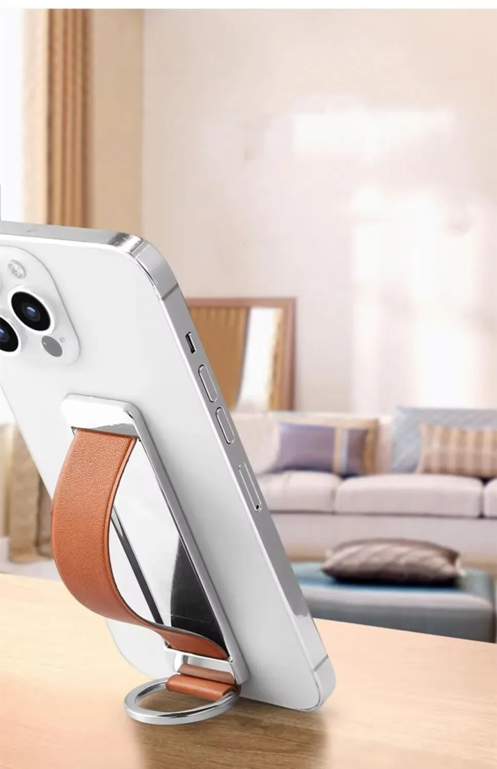 2024 neue Handgelenk Band Handy Halter Finger Grip Handy Stehen Push-Back Stickd Buchse Halterung für IPhone Samsung Xiaomi – Detail 6