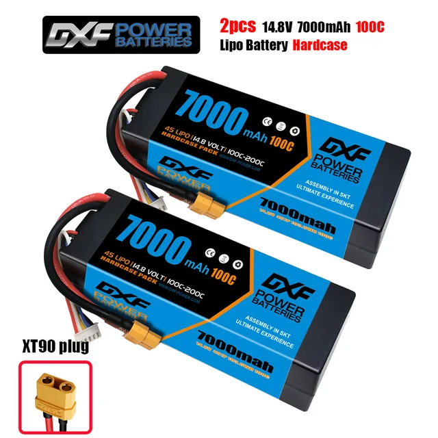 2PCS DXF 2S 3S 4S 6S Lipo-batterij 8400mAh 9200mAh 10000mAh 6500mAh 8000mAh 7000mAh 6200mAh 5200mAh 7.6V 11.1V 15.2V 14.8V 22.2V