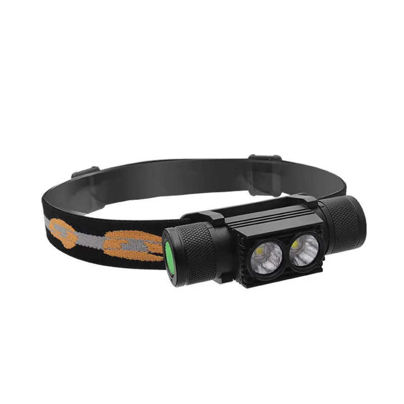 

Outdoor Brightest 9 Modes Rechargeable USB Headlamp 2leds 18650 Headlamp For Construction Work Head Torch