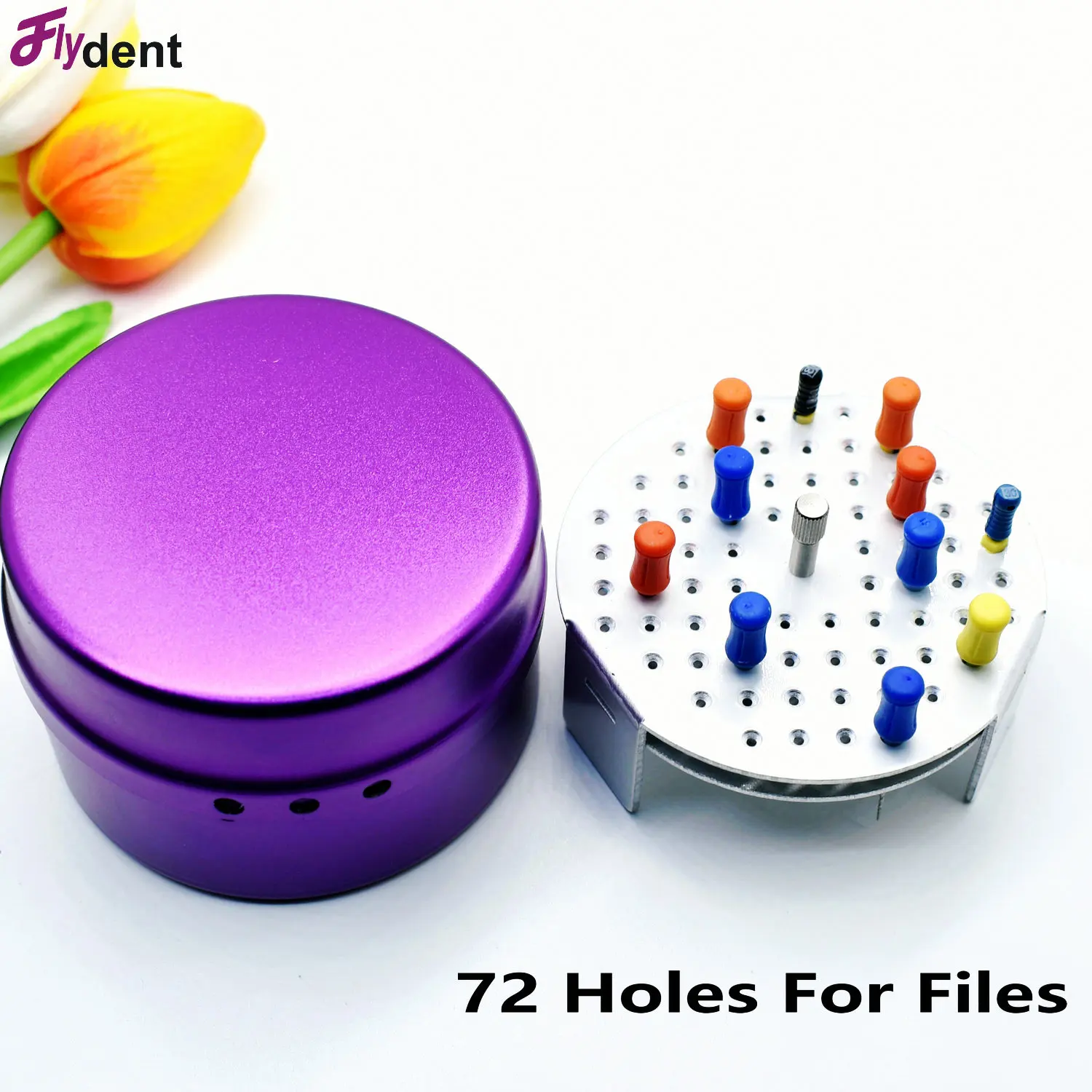 

72Holes Aluminum Dental Disinfection Box Endo Files Holder Box Autoclave Sterilizer Case Dentistry Organizer Odontologia Tools
