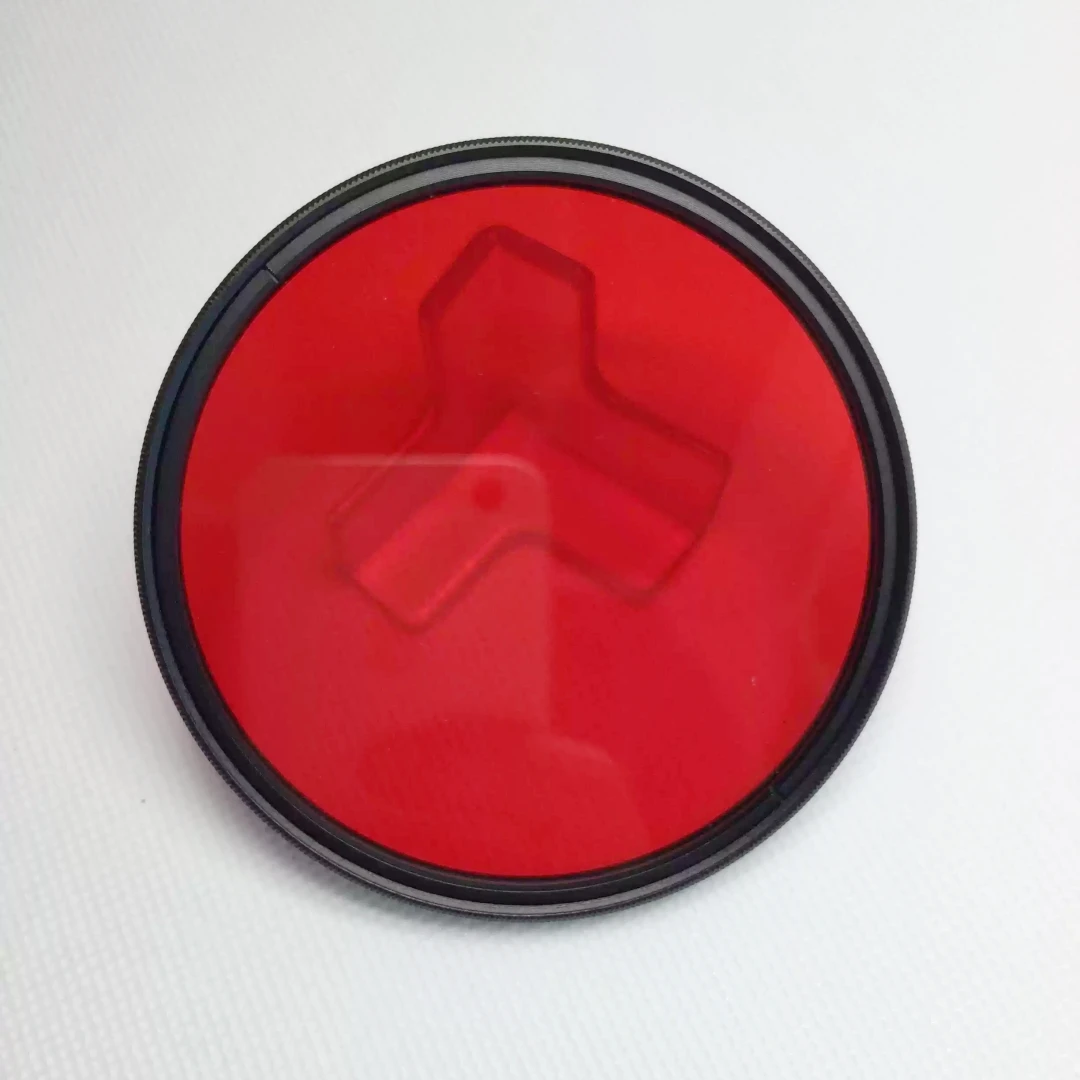 24-82mm 590nm Absorption Cut-off Filter RedOrange Optical Glass Infrared Transmit Lens fr IR Image Photography Protect Eye OG590