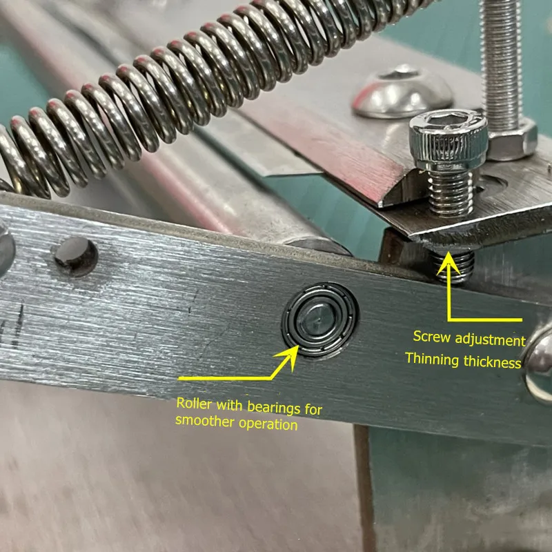 Sbucciatrice manuale in pelle in acciaio inossidabile 304 strumento per sfoltire la pelle manuale fai-da-te coltello per sfoltire la pelle