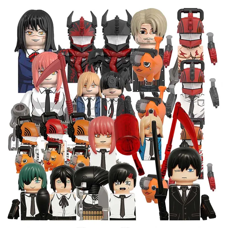 WM6159 WM2324 WM2325 Demon Anime Denji Pochita Power Electric Times Mini-Figures Blocks Kids Toy KF6180