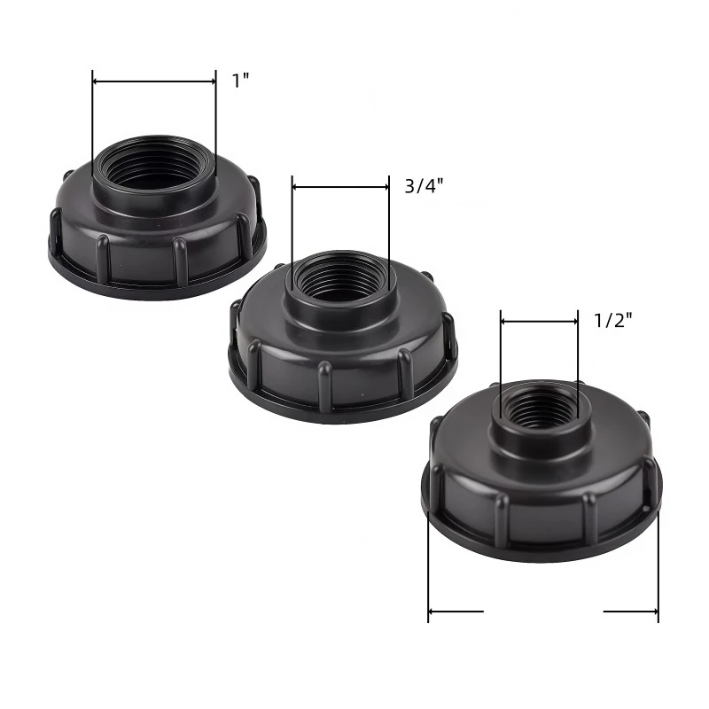 1Pc/3Pcs IBC Tank Adapter - S60x6 Coarse Thread to 1/2