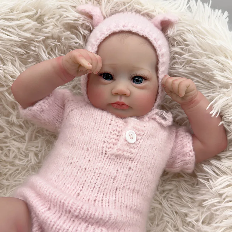 49CM Lali Already Painted Newborn Baby Doll Newborn Baby Reborn Doll Hand Paint with Genesis High Quality 3D skin Tone