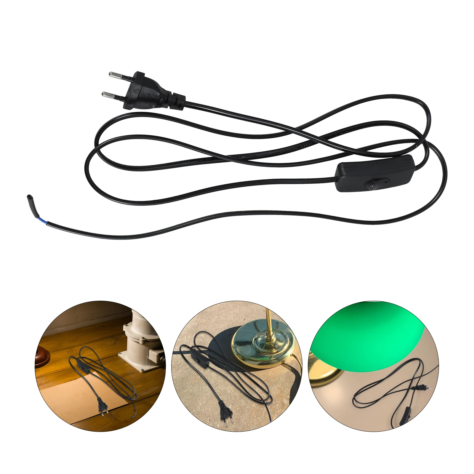 

4pcs Replacement Switch With Lamp Power Desk Lamp Cord Light Power Cord Plug In Table Light Switch Garage Lighting Plug In