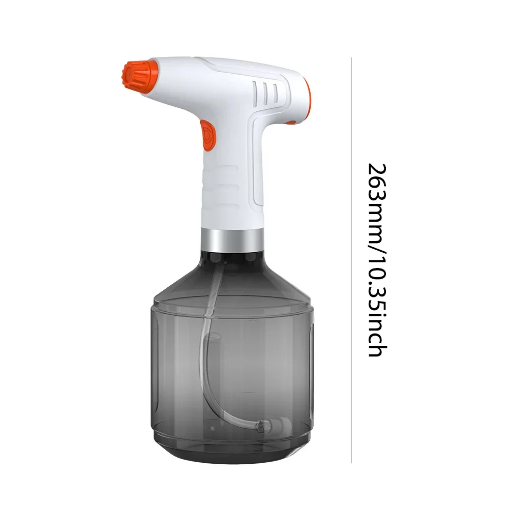 900ml PET Spray Bottle USB Rechargeable Household Watering Bottle 1200mah Battery 360 Degree Rotating Nozzle for Garden Park