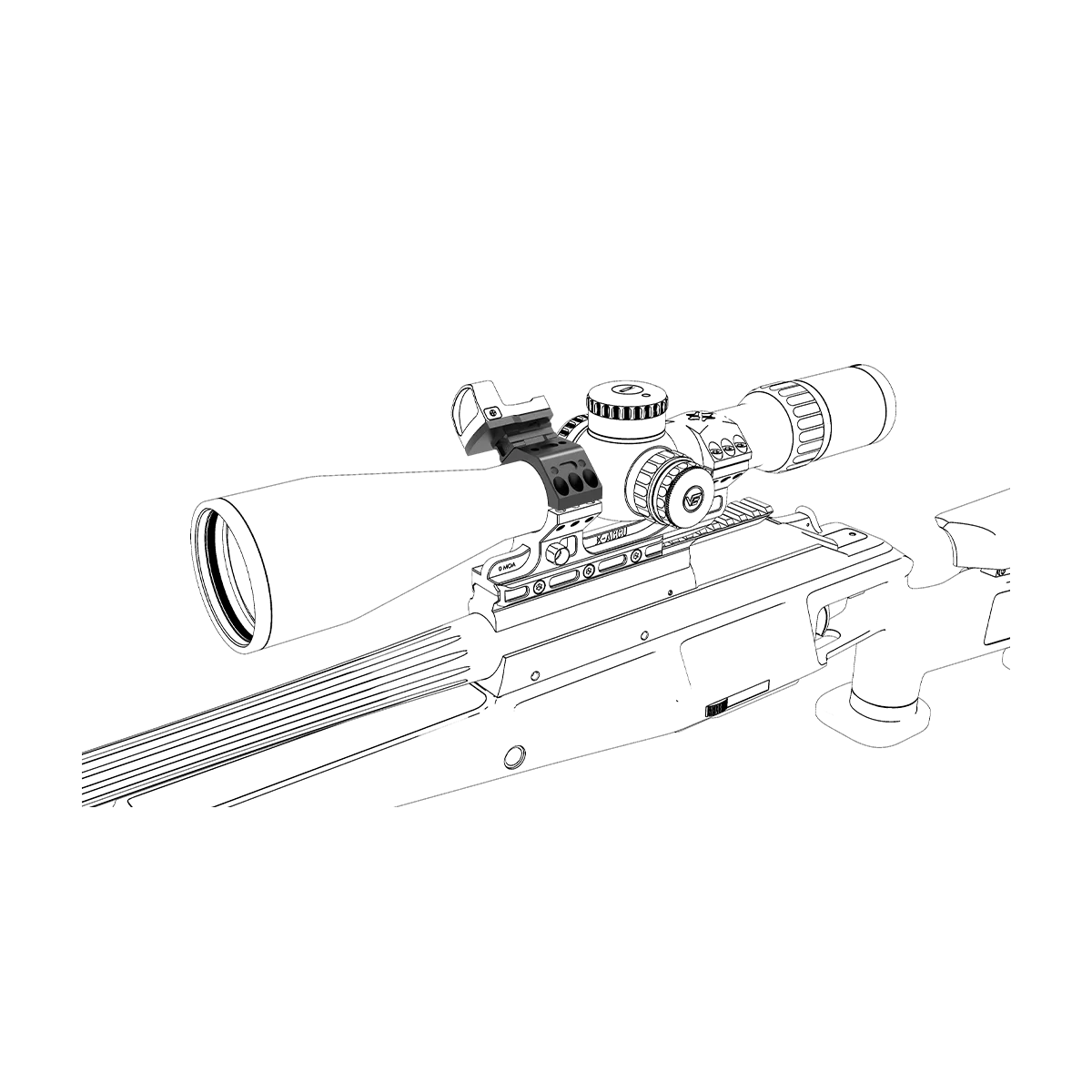 Imagem -04 - Vector Optics 30 34 mm X-accu Mount Assembly Kit Permite Adicionar Mira de Ponto Vermelho em Cima da Luneta Compatível com Mojrmr & Magrms Rmsc Footprint