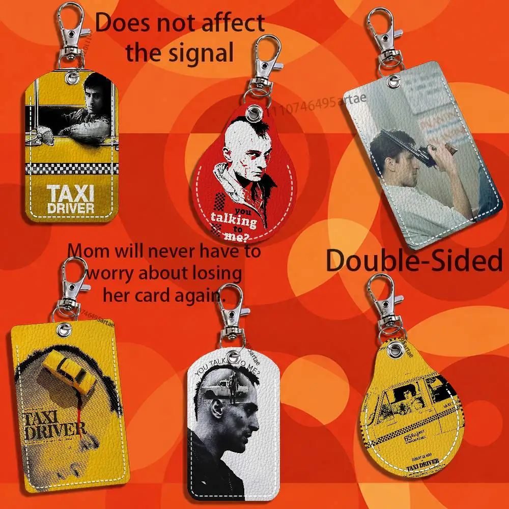 Classic Movie Taxi Driver Card Keychain Fashion Pendant Bag ID Door Card Case Bus Card Cute Adult