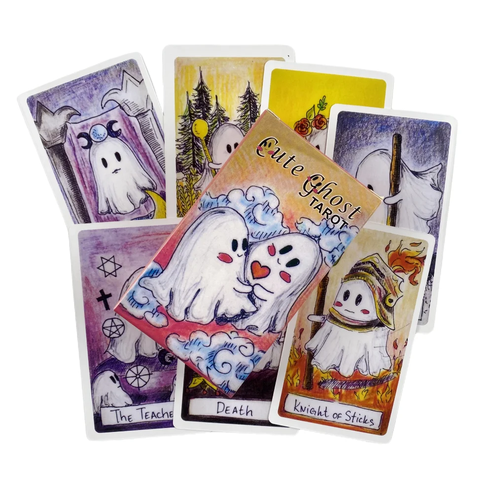 Cute Ghost Tarot Cards A 78 Deck Oracle English Visions Divination Edition Borad Playing Games