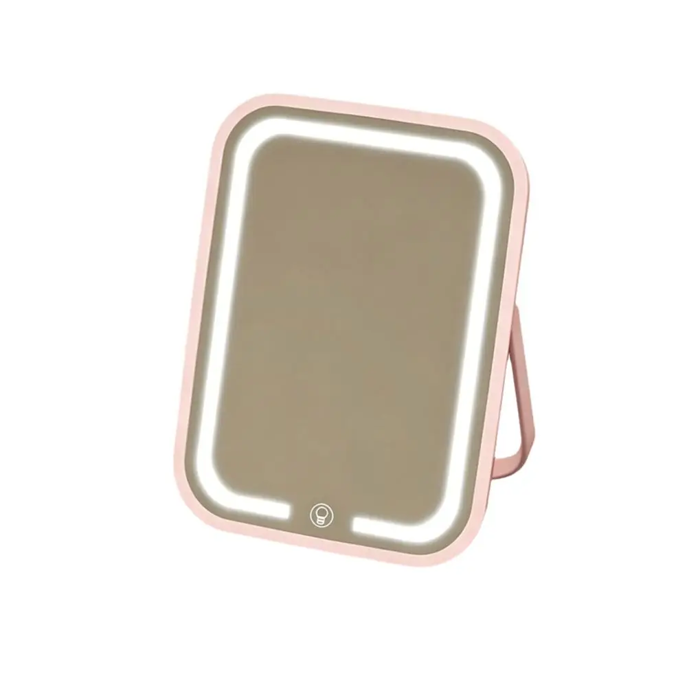 High Definition Rechargeable Makeup Mirror Rechargeable Touch Control LED Lighted Mirror Foldable LED Light