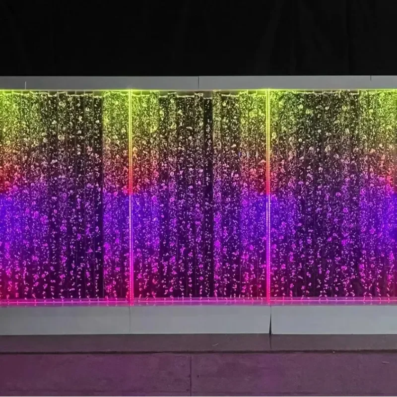 Bubble Water Curtain Wall Screen Indoor Partition Fountain Decor for Living Room Entrance Home Office Space Divider