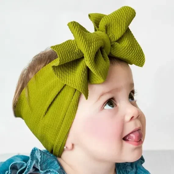 Adjustable Big Bow Headwrap Baby Headband Top Knot Headbands Over Sized Bow Hair Turban Newborn Head Band Girl Large Hair Bows