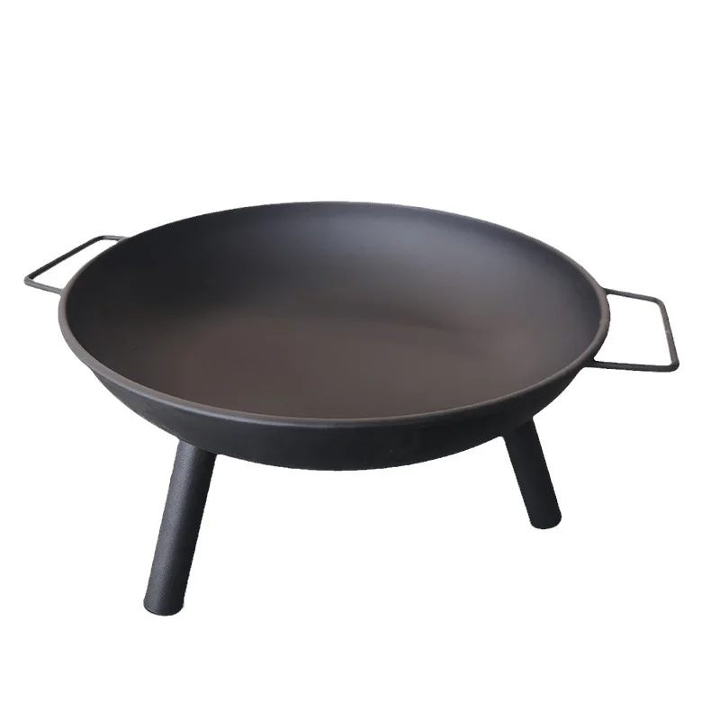Round Portable Wood Charcoal Brazier Stove Outdoor Courtyard Heating Fire Pit For 3-5 People Daily Use