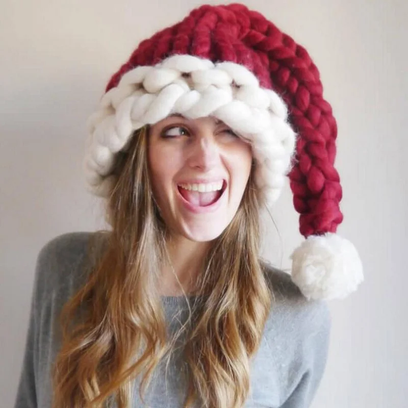 

Wool Knit Hats Christmas Hat Fashion Home Outdoor Party Autumn Winter Warm Hat Xmas Gift