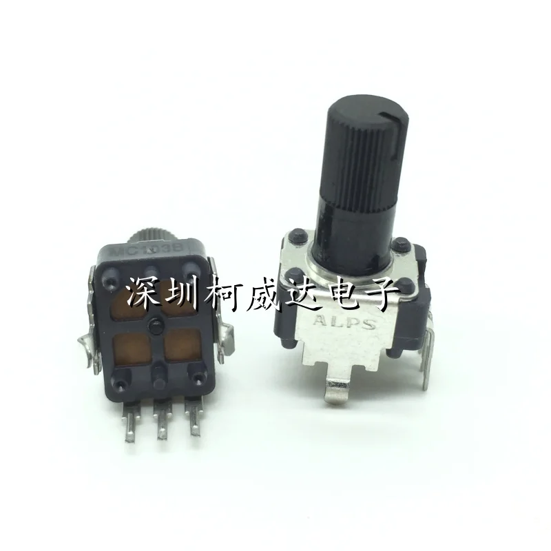 1pcs，Single loop rotary potentiometer，RK09K1130A5R，B10K，3Pin，The shaft length is 13mm，Mixing console volume knob