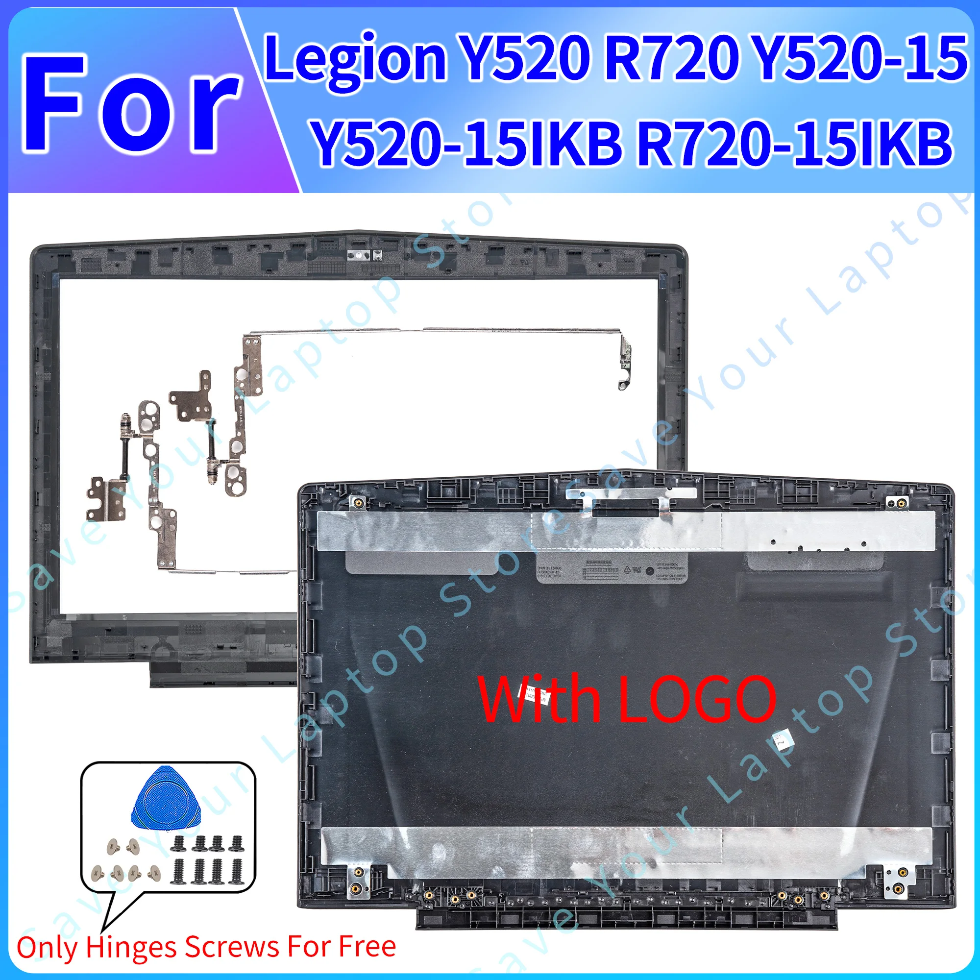 

Housing Cases For Legion Y520 R720 Y520-15 R720 -15 Y520-15IKB R720-15IKB Laptop LCD Back Cover Front Bezel Hinges Repair