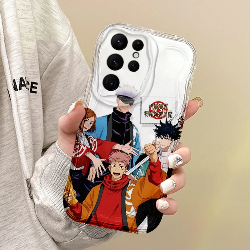 New Anime Jujutsu Kaisen Phone Soft Case for Samsung Galaxy S25 S24 S23 S22 Ultra Plus S21 FE A73 A72 A55 A54 TPU Silicone Cover