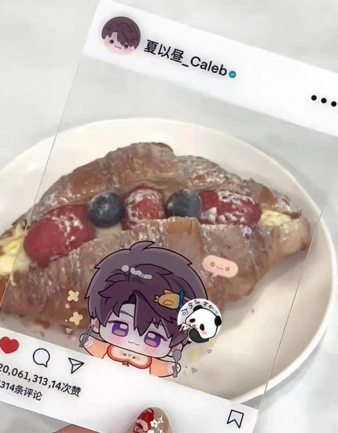 4Pcs/Set Love And Deepspace Acrylic Transparent Card Caleb Xia Yizhou Anime Peripherals Cute Unique Photograph Ornaments Gift