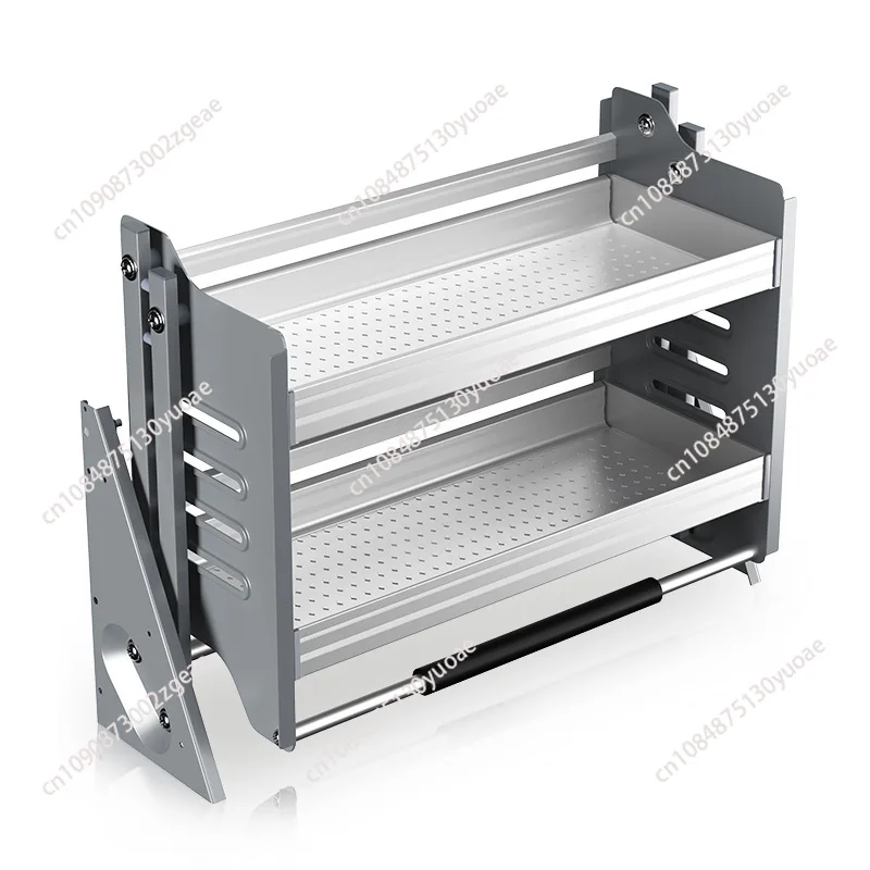 Stainless Steel Aluminum Basket Frame Hanging Cabinet Hanging Basket Kitchen Pull-down Cabinet Seasoning Basket Storage Rack