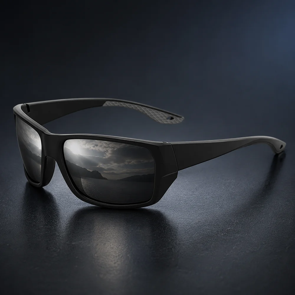 Polarisierte Sportsonnenbrille für Herren UV400 Wraparound Leichtgewichtige Fahr-, Rad-, Angel- und Outdoor-Sonnenbrille – Detail 6