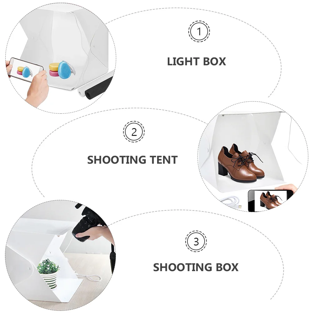 

1Set Small Photography Light Box Detachable Foldable Portable Photo Studio Tent LED USB Powered Mini Photo Box for Product