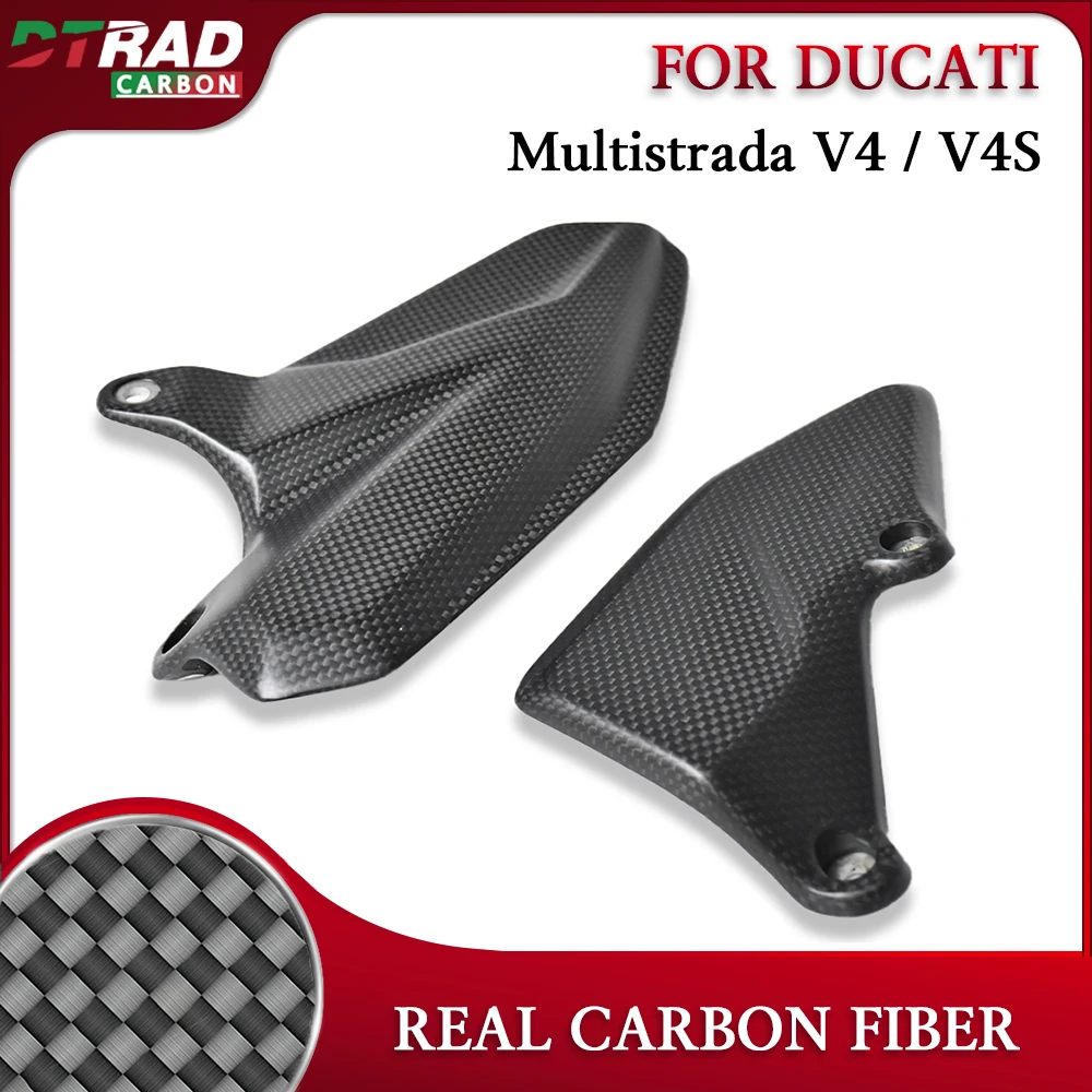 

For DUCATI Multistrada V4 V4S Pikes Peak/Sport/Rally 2021-2023 2024 Carbon Fiber Footrest Guards Motorcycle Modification parts