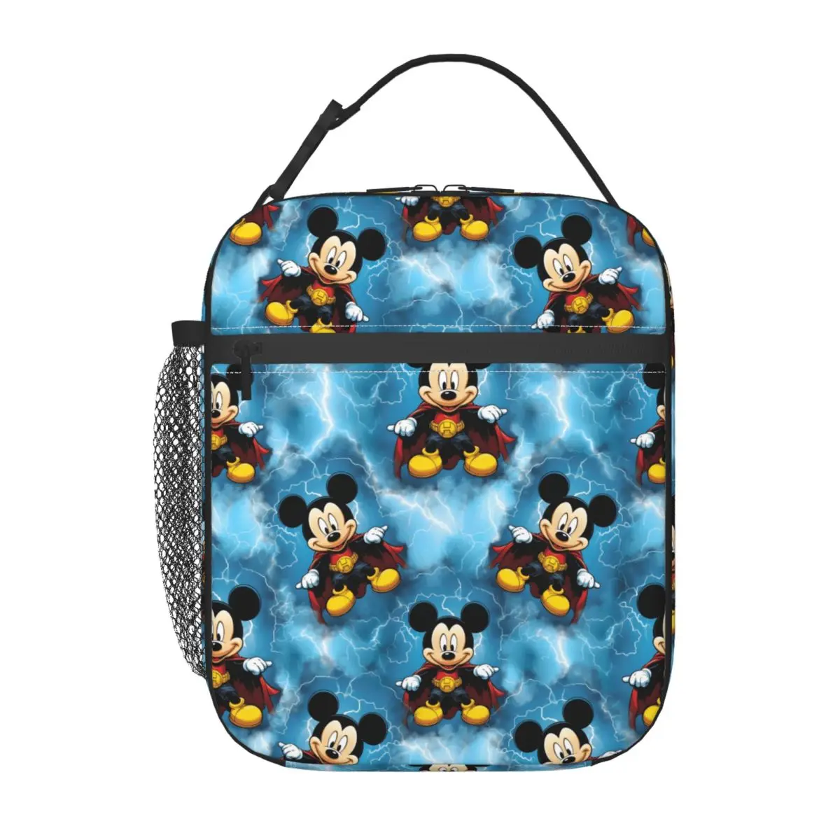 

Custom Cartoon Mickey Mouse Insulated Lunch Bag for Women Portable Comic Thermal Cooler Bento Box Beach Camping Travel