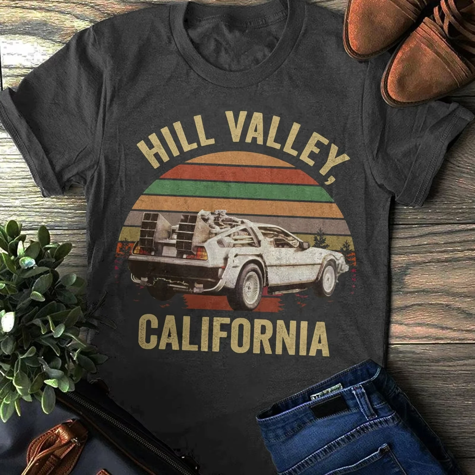 

Hill Valley T-shirt, Back to The Future Shirt, Marty Mcfly, Hill Valley, Classic Men Women Tees Tops Harajuku Streetwear