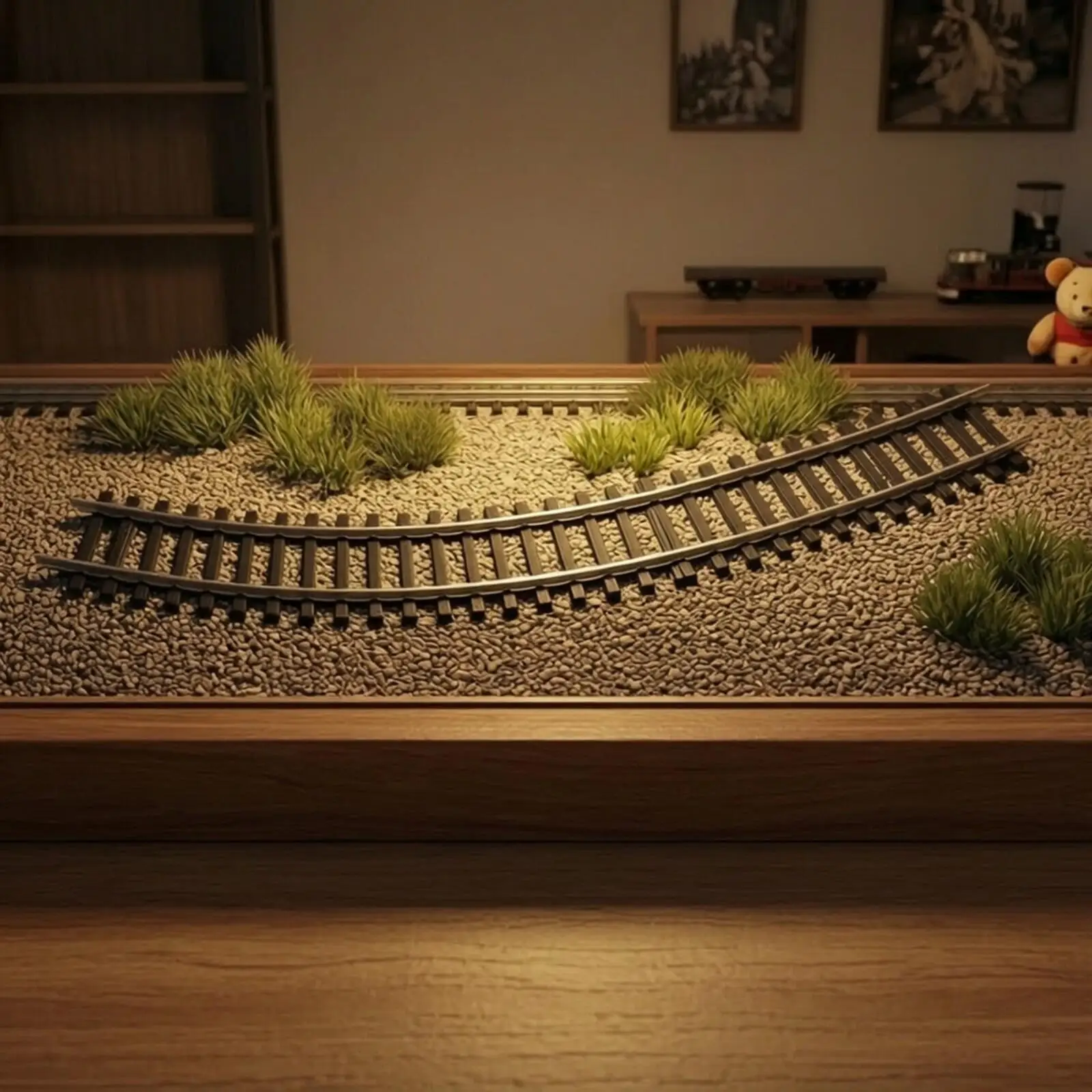 Train Track Model HO Scale Miniature Railway Rails for Compatible Building Blocks Trains and Detailed Scenery Crafting