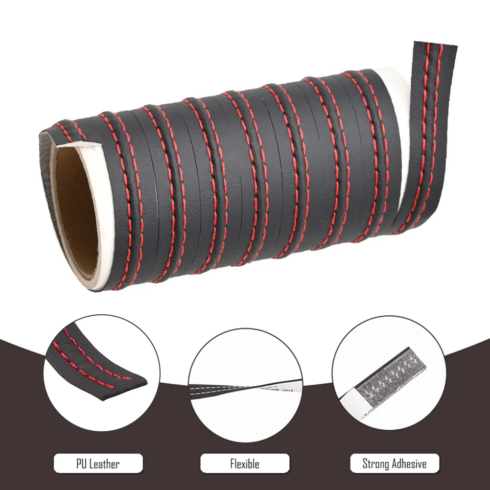 2M Universal Car Mouldings Trim PU Leather DIY Braid Decorative Line Strip For Door Dashboard Sticker Car Interior Accessories