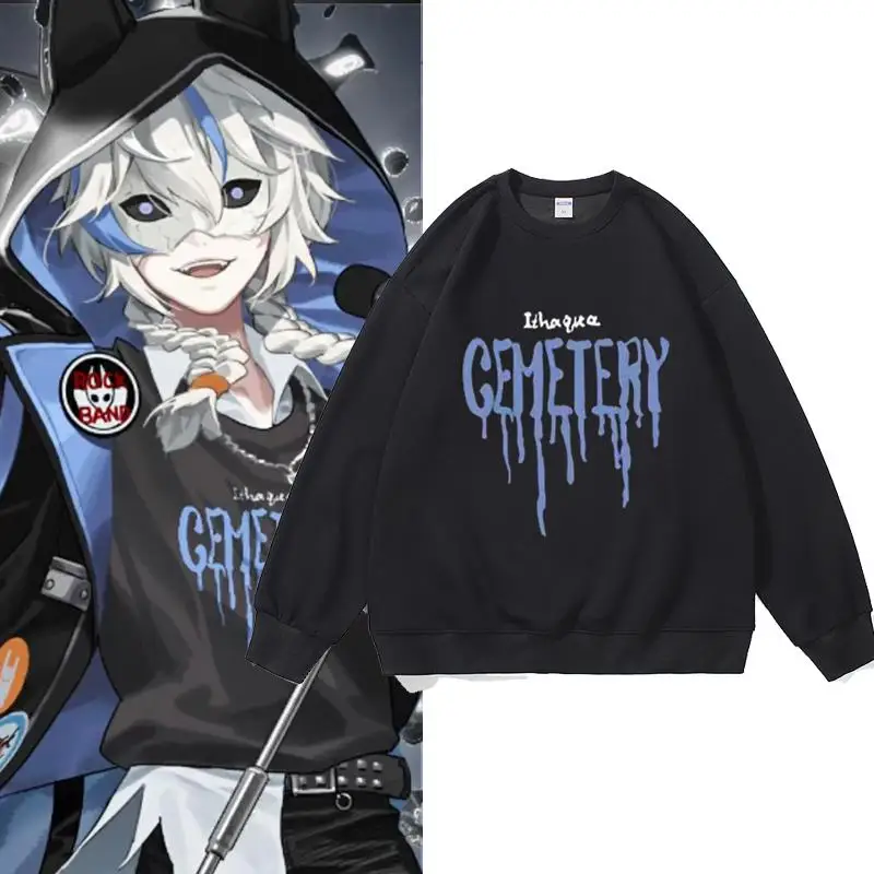 

Fifth Person Game Night Watchman Itakuya Fce Lined round Ne Sweatirt Autumn Winter Youth Casual Comfortable Long Sv...