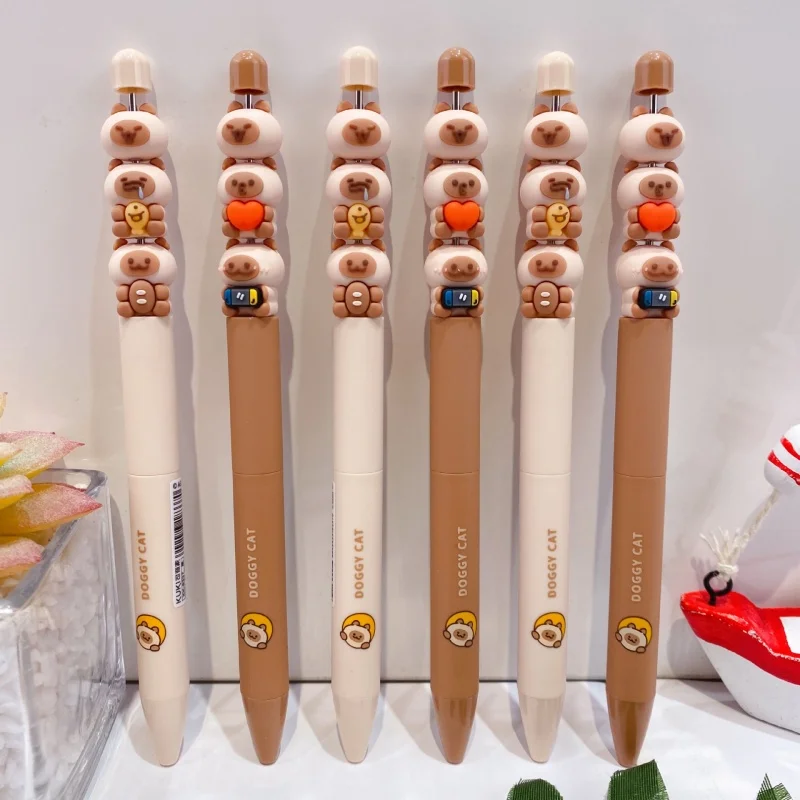 

24pcs/lot Kawaii Cat Gel Pen Cute 0.5mm Black Ink Neutral Pens Gift Stationery Office School Supplies