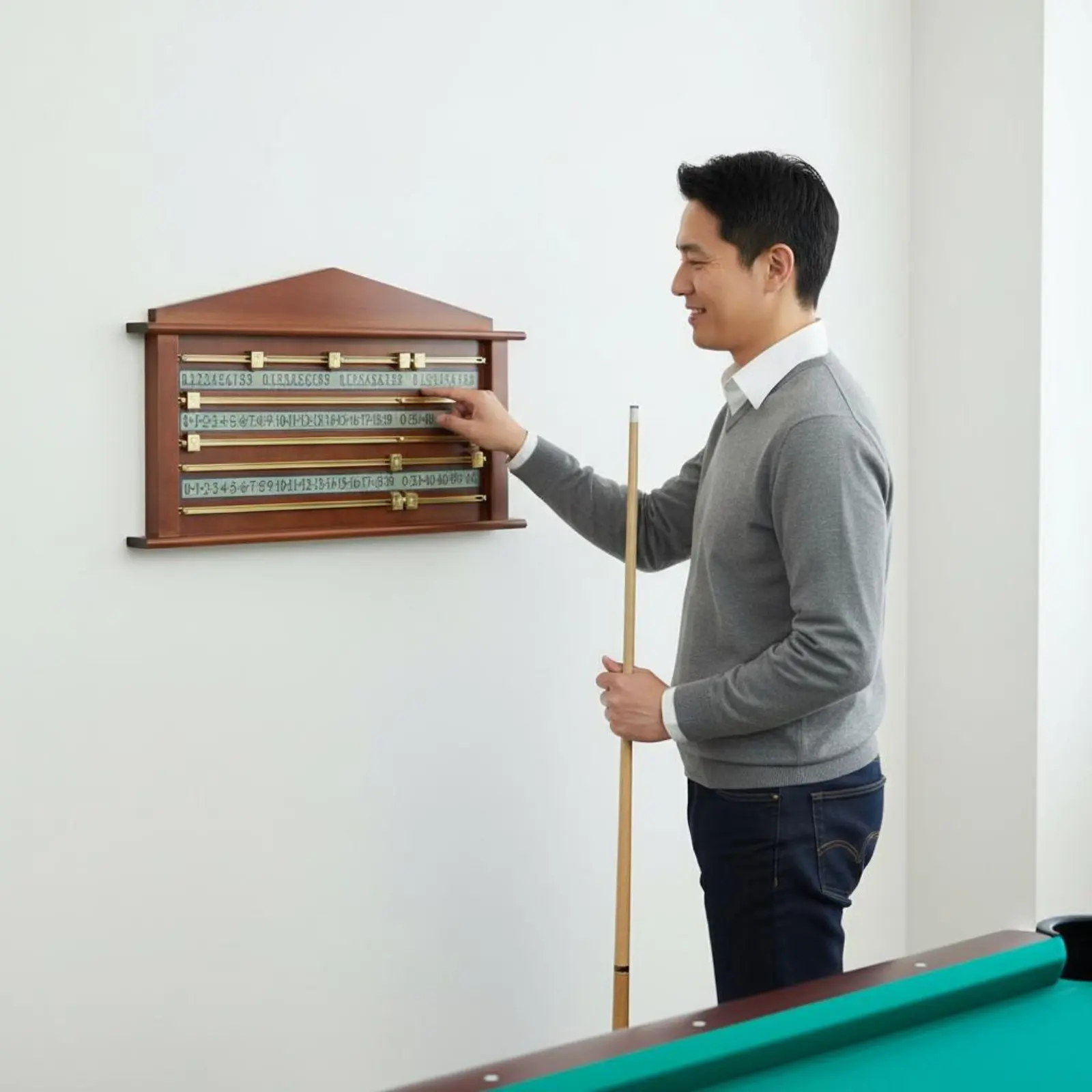 Wooden Billiard Scoreboard Sturdy Billiard Score Board Pool Scorekeeper Decorative Sports Equipment Reusable for Bar