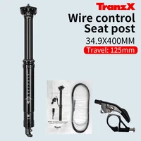 TranzX tija de sillín de bicicleta 34,9*400mm DH tija de sillín de bicicleta para MTB Control de cable interno 125mm tubo hidráulico de elevación de viaje